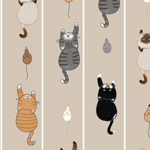Cats and Mice Tan wallpaper