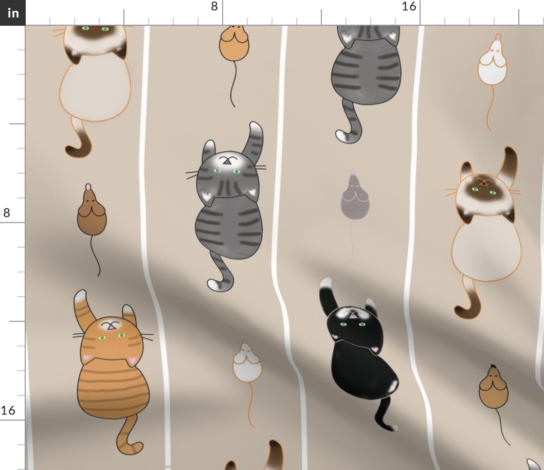 Cats and Mice Tan wallpaper