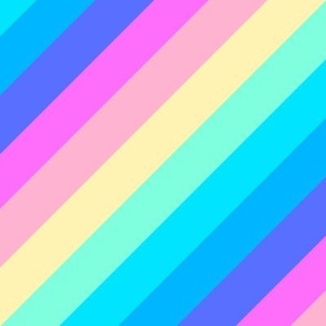 RAINBOW slanted stripes 01, neon bright