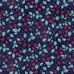 Wild Blackberries | Dark Bue Background