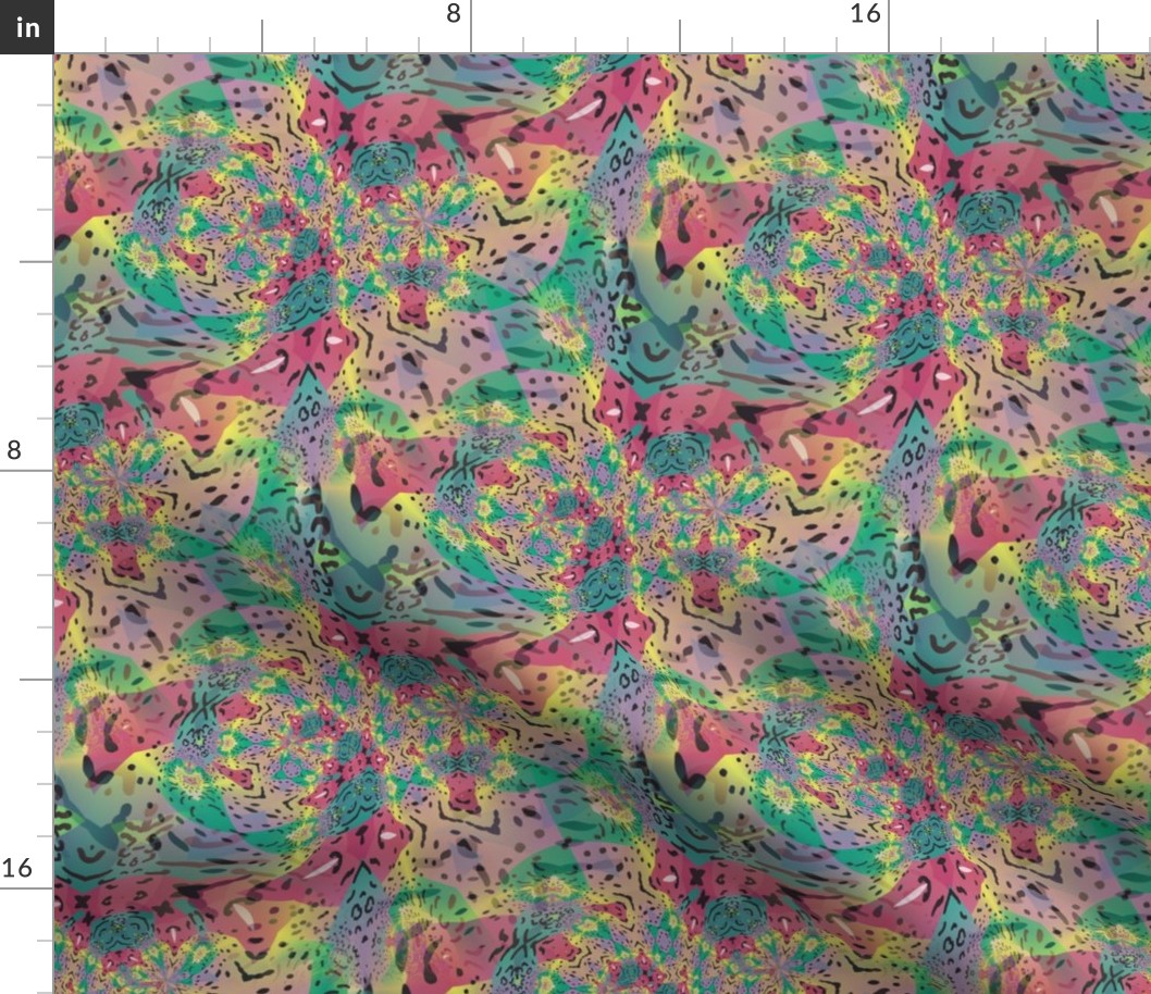 Animal Print Forest - abstract colorful animal print fabric pattern design