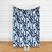Tangle (Navy & Mint 24x24) from the Salty Sea Collection