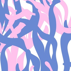 Tangle (Periwinkle & Pink 24x24) from the Salty Sea Collection