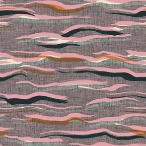 Abstract Tiger Stripes in pink and orange
