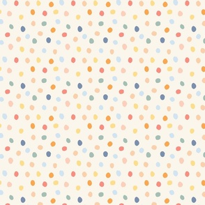 Colorful Polka Dots Cream Small