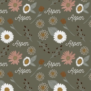 Aspen: Nickainley Font on Aspen Dandelions and Daisies