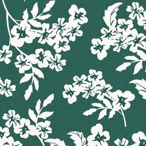 Elodie - Floral Silhouette Green Regular Scale