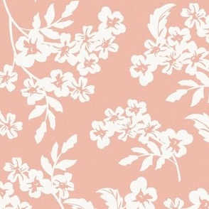 Elodie - Floral Silhouette Blush Pink Regular Scale