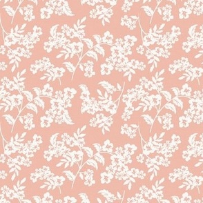 Elodie - Floral Silhouette Blush Pink Small Scale