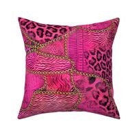 Fashionable Safari Wildlife Animal Print Pattern Pink With Gold DollInspiredDreamhouse