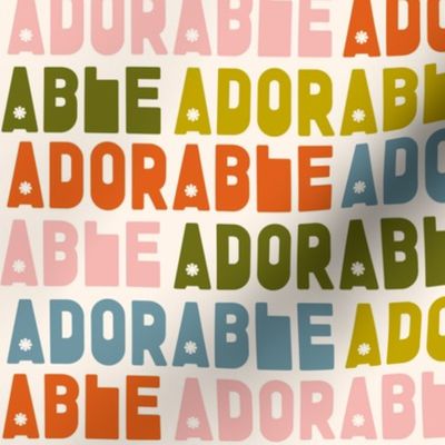 Adorable 70's Word Design / Retro Color Word Design