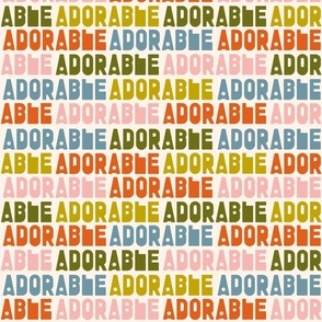 Adorable 70's Word Design / Retro Color Word Design