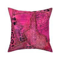 Fashionable Safari Wildlife Animal Print Pattern Pink Glamour