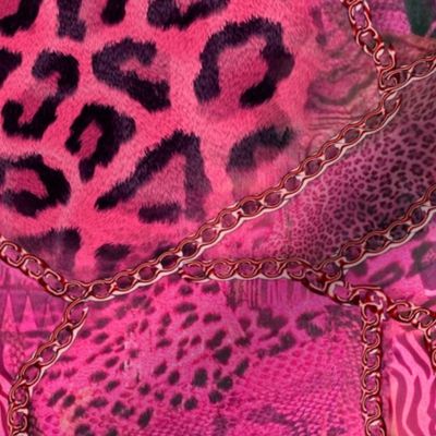 Fashionable Safari Wildlife Animal Print Pattern Pink Glamour