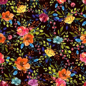 Bright-floral-on-black