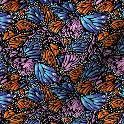 Butterfly Kaleidoscope- Rainbow Wings- Abstract Animal Print- Moths and Butterflies- Small Scale 