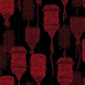 THRONE ROOM KAHILI OUTLINE RED ON BLACK