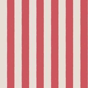 Indian Palace Coordinating Fabric/wallpaper FaT Awning Stripes, Red and Beige