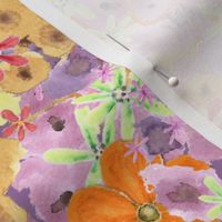 floral watercolor-violet