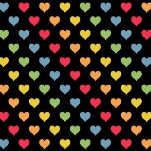 Rainbow Hearts Black_Small