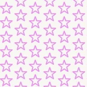 Pink star brush print - small