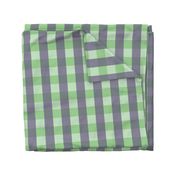 Fabu Florals Gingham green purple