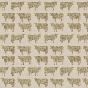 small linen + pearwood cows