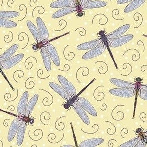 Dragonfly Dance, Magical Meadow, Butter Yellow