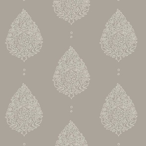 moroccan teardrop paisley in functional grey and agreeable grey