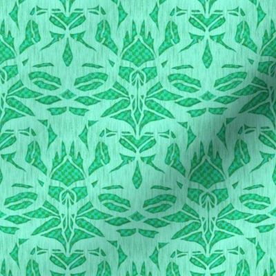 NMLH2 - Abstract Animal  Hide Print in Sea Green  Tonal Palette - 4  inch repeat