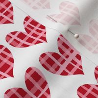 Heart plaid red, white and pink