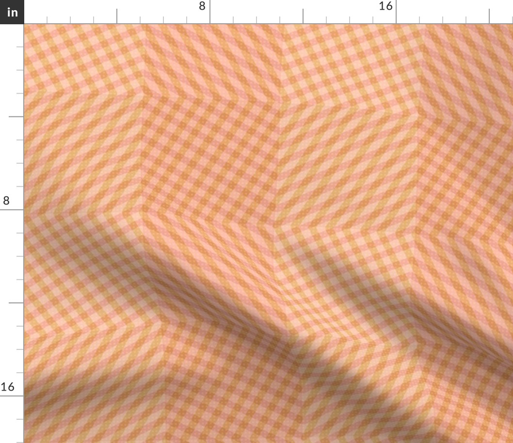 Orangey Electric Spotted Zebra Gingham