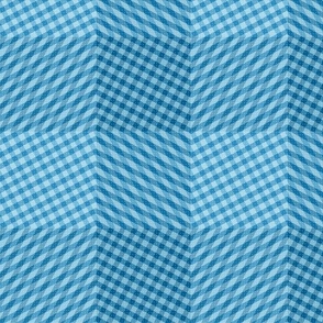 Blue Electric Spotted Zebra Gingham