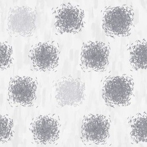 Impressionist Spheres - White with grey