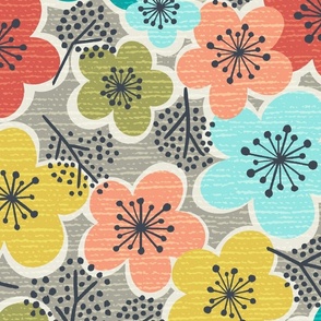 50s Floral - Large scale - Helen Bowler