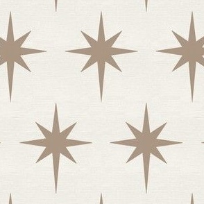 Preppy beige stars on a cream background for Christmas