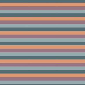 Colorful Halloween Striped Fabric for Kids Clothing & Accessories / 230209 Haunted Horizon Stripe / Medium Scale