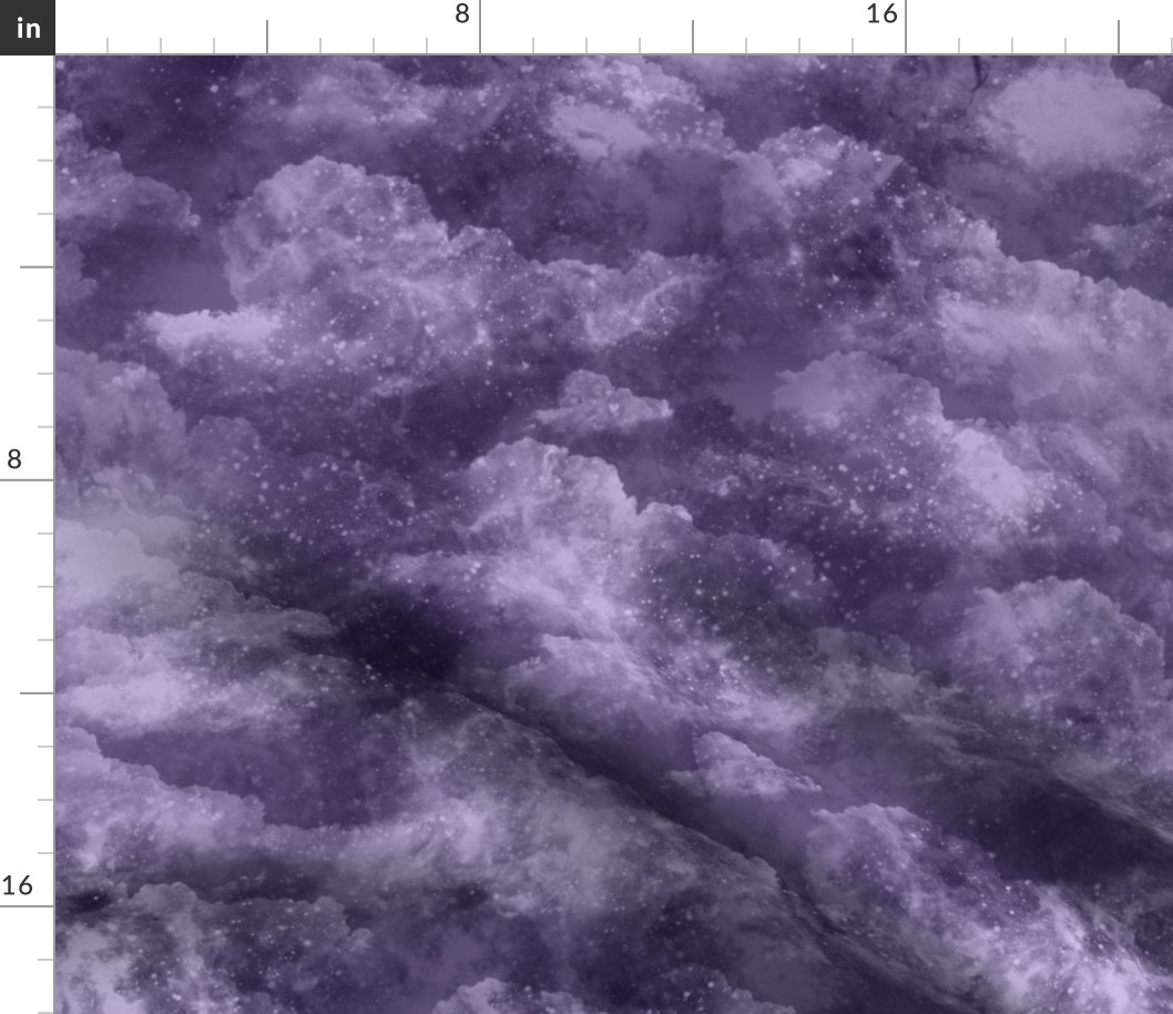 Grey Purple Cloudy Galaxy Sky Seamless