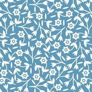 Star floral ditsy - blue