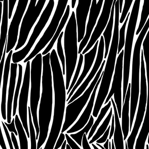 Zebra stripes, black & white, 32 inch