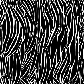 Zebra stripes, black & white, 18 inch