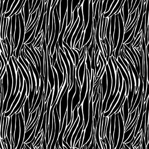Zebra stripes, black & white, 12 inch