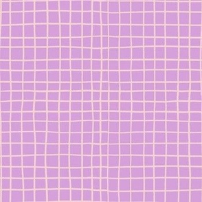 Hand Drawn Two Tone Grid Lines in Purple Background