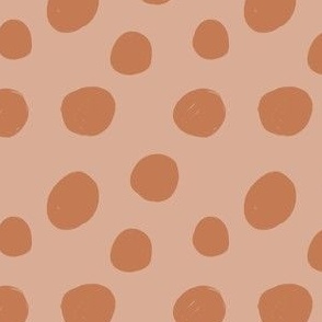 Brown Two Tone Hand Drawn Dots Speckled