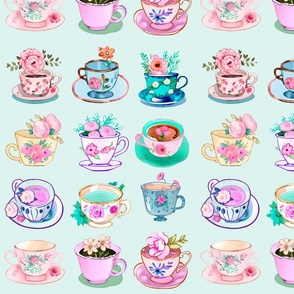 Teacups Fabric