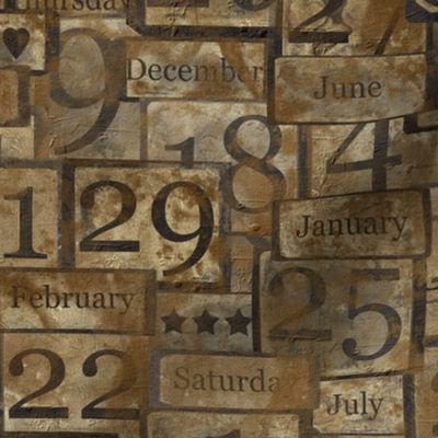 Vintage Calendar Dates Month