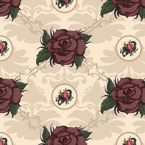 Large Scale Red Rose Wallpaper