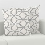 Mod Abstract Star Tortoise - Cool Gray on Bone - Large