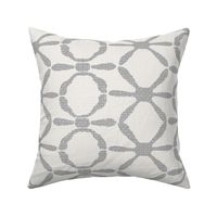 Mod Abstract Star Tortoise - Cool Gray on Bone - Large