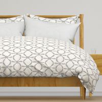 Mod Abstract Star Tortoise - Cool Gray on Bone - Large